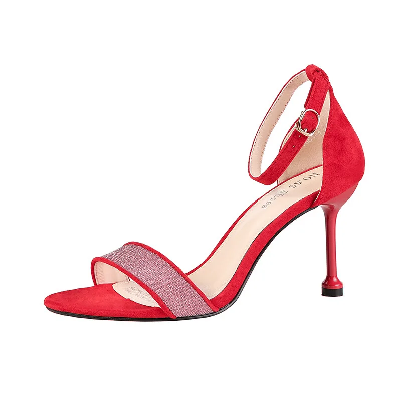 Women Sandals For 2020 Breathable Flock Buckle Strap Round Toe 8.5cm Thin Heels Women's Fashion Office Shoes
Women Sandals For 2020 Breathable Flock Buckle Strap Round Toe 8.5cm Thin Heels Women's Fashion Office Shoes