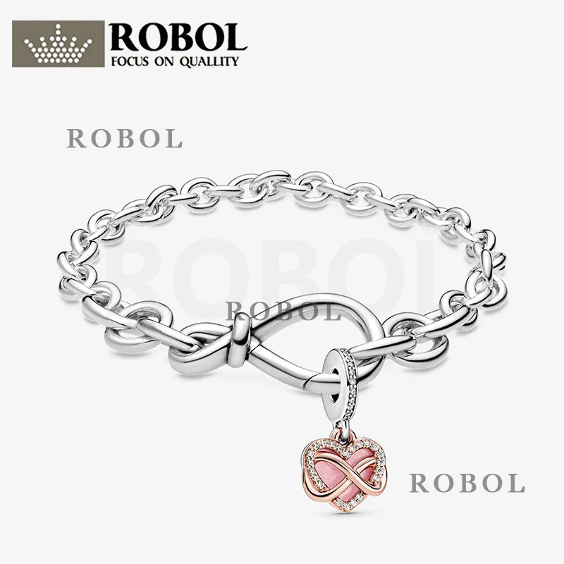 High Quality Boutique 925 Sterling Silver InfinitywithHeartDangleBraceletSet Bracelet Set, Exquisite Jewelry, Simple and Smart
High Quality Boutique 925 Sterling Silver InfinitywithHeartDangleBraceletSet Bracelet Set, Exquisite Jewelry, Simple and Smart