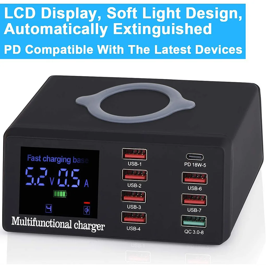 Беспроводное зарядное устройство для телефона для дома и офиса, настольный USB-адаптер для зарядки, зарядная станция с цифровым дисплеем, ште...
Беспроводное зарядное устройство для телефона для дома и офиса, настольный USB-адаптер для зарядки, зарядная станция с цифровым дисплеем, ште...