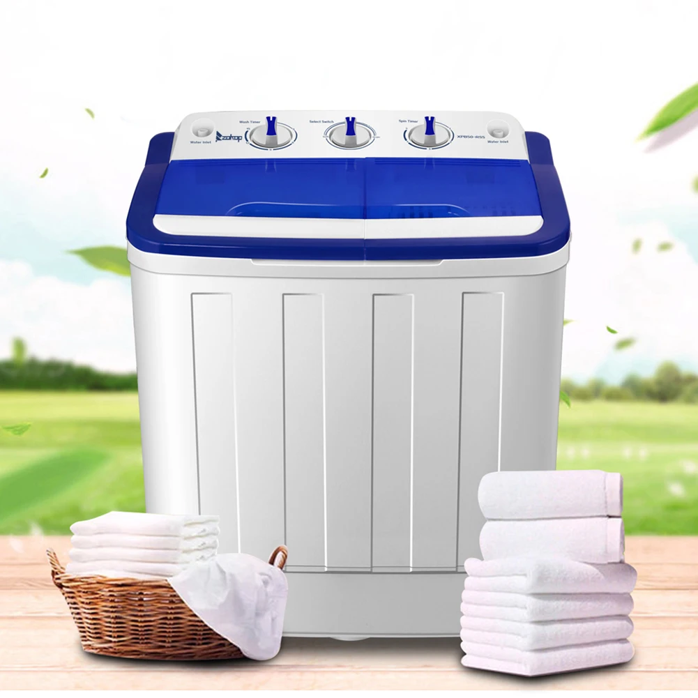 ZOKOP XPB50-RS5 16Lbs Semi-automatic Twin Tube Washing Machine US Standard White Blue Washing Machine Washer and Dryer Machine
ZOKOP XPB50-RS5 16Lbs Semi-automatic Twin Tube Washing Machine US Standard White Blue Washing Machine Washer and Dryer Machine