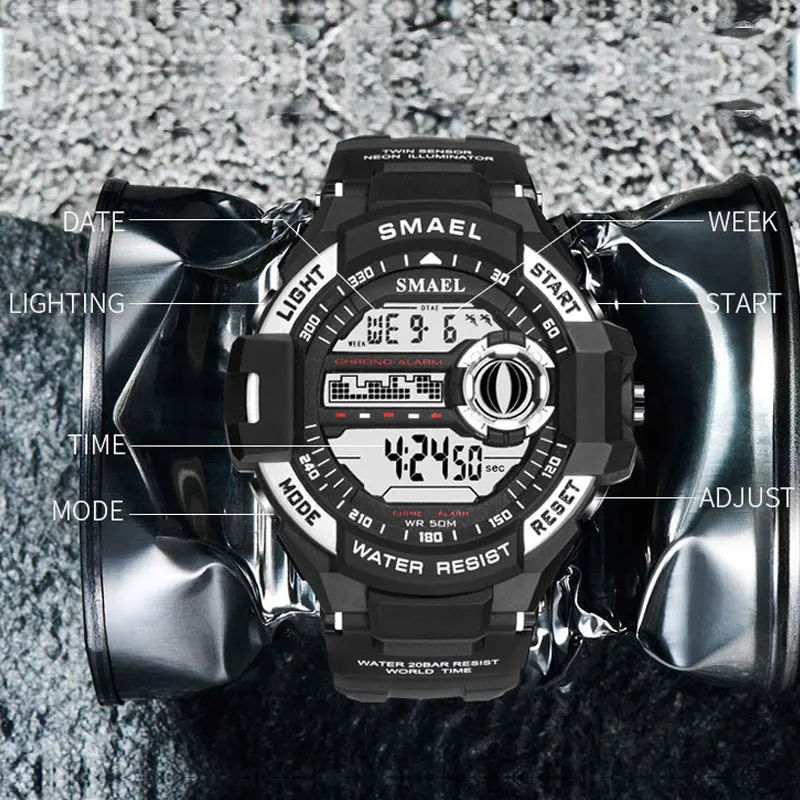 SYNOKE Top Luxury Sports Watches Men Waterproof LED Digital Watch Fashion Casual Men's Wristwatches Clock Relogio Masculino
SYNOKE Top Luxury Sports Watches Men Waterproof LED Digital Watch Fashion Casual Men's Wristwatches Clock Relogio Masculino