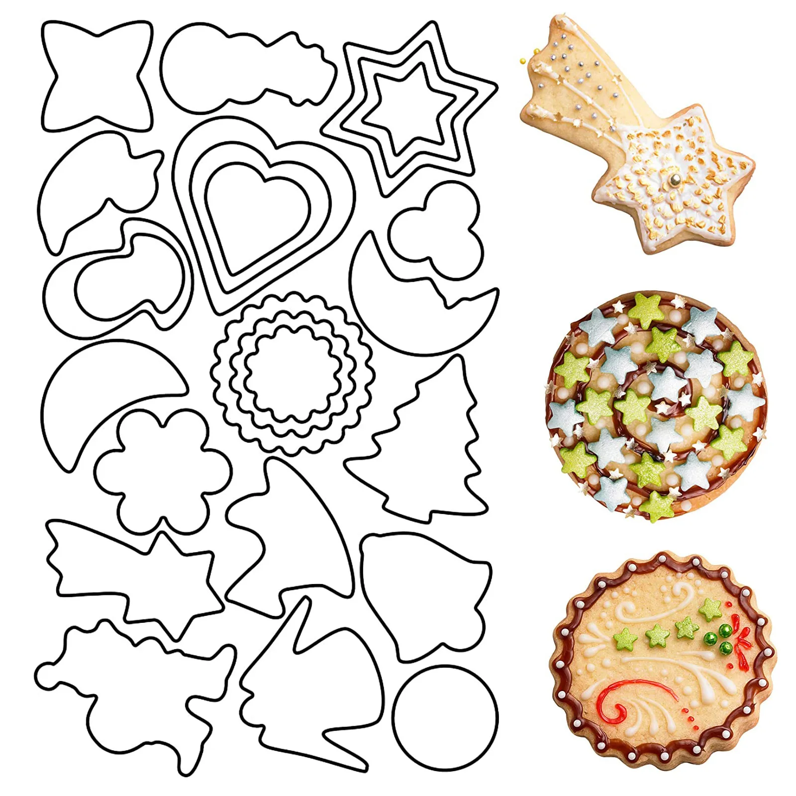 22PCS Various Images Stainless Steel Three-Dimensional DIY Baking Cookie Mold diy bakeware Cake mold Biscuit Tool
22PCS Various Images Stainless Steel Three-Dimensional DIY Baking Cookie Mold diy bakeware Cake mold Biscuit Tool