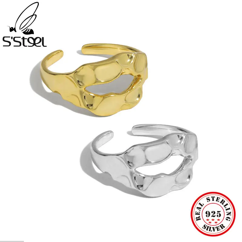 S'STEEL Geometric Rings Sterling 925 Silver Gifts For Women Love Gothic Korean Wedding Adjustable Rings 2021 Fine Jewellery
S'STEEL Geometric Rings Sterling 925 Silver Gifts For Women Love Gothic Korean Wedding Adjustable Rings 2021 Fine Jewellery