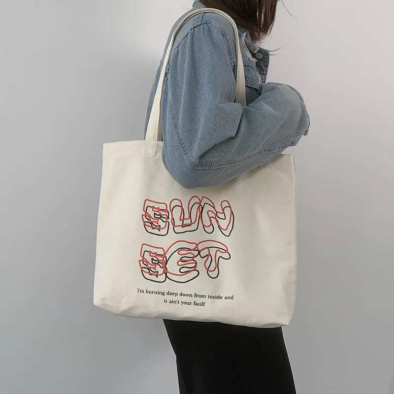 Korea Ulzzang Letter Casual Vintage Large-capacity Fashion Harajuku Canvas Bag Hip Hop Shopping Bag Women's Shoulder Bags
Korea Ulzzang Letter Casual Vintage Large-capacity Fashion Harajuku Canvas Bag Hip Hop Shopping Bag Women's Shoulder Bags