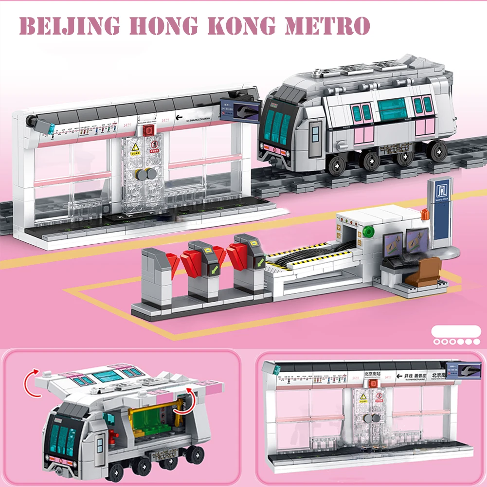 BZDA City Train Track Building Block Creator Street View Subway Station Rail Train Car DIY Brick Toy For Children 709 PCS 3 Doll
BZDA City Train Track Building Block Creator Street View Subway Station Rail Train Car DIY Brick Toy For Children 709 PCS 3 Doll