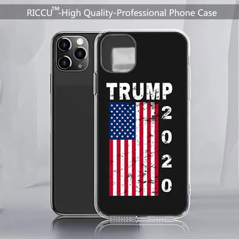 Чехол для телефона прозрачный с изображением Трампа 2024 iPhone 12 11 pro Mini XS MAX 8 7 6 6S Plus X SE