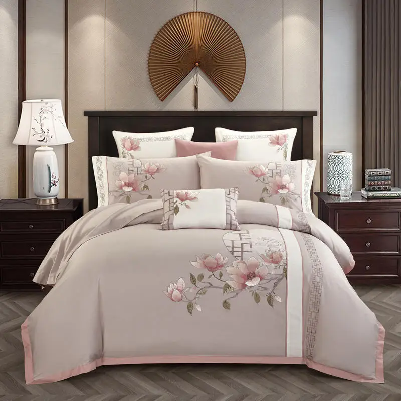 Luxury Egyptian Cotton Classical Bedding set Queen King size Chic Embroidery Bed set Bed sheet set Pillowcase
Luxury Egyptian Cotton Classical Bedding set Queen King size Chic Embroidery Bed set Bed sheet set Pillowcase