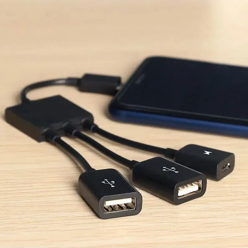 3 в 1 микро OTG USB порт игровая мышь клавиатура адаптер кабель мобильный телефон