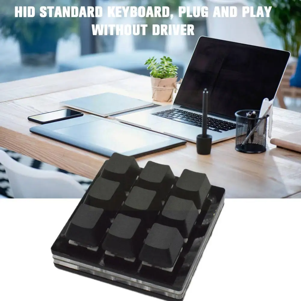 9-key Black Keypad Mini Keyboard Copy And Paste Custom Keys One-key Shortcut Password Mechanical SayoDevice J1U8
9-key Black Keypad Mini Keyboard Copy And Paste Custom Keys One-key Shortcut Password Mechanical SayoDevice J1U8