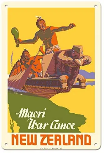 Военное каноэ из Новой Зеландии Maori Маркуса Кинга с. 1950s металлический жестяной знак
Военное каноэ из Новой Зеландии Maori Маркуса Кинга с. 1950s металлический жестяной знак