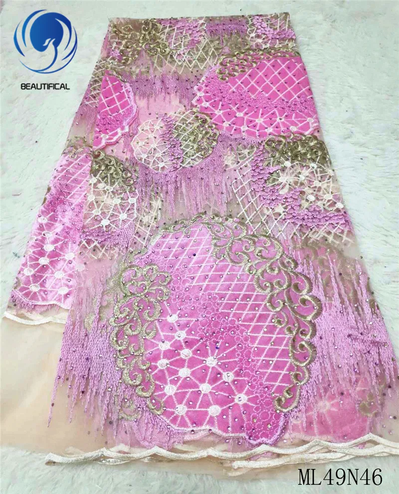 BEAUTIFICAL african lace fabrics pink beads embroidery lace with stones african evening dress tulle lace french fabric ML49N46
BEAUTIFICAL african lace fabrics pink beads embroidery lace with stones african evening dress tulle lace french fabric ML49N46