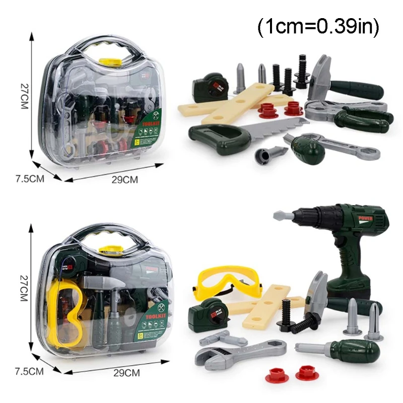 Children Toolbox Kit Simulation DIY Repair Tool Set Boys Play House Interactive Game Enlightenment Engineering Toy 
Children Toolbox Kit Simulation DIY Repair Tool Set Boys Play House Interactive Game Enlightenment Engineering Toy