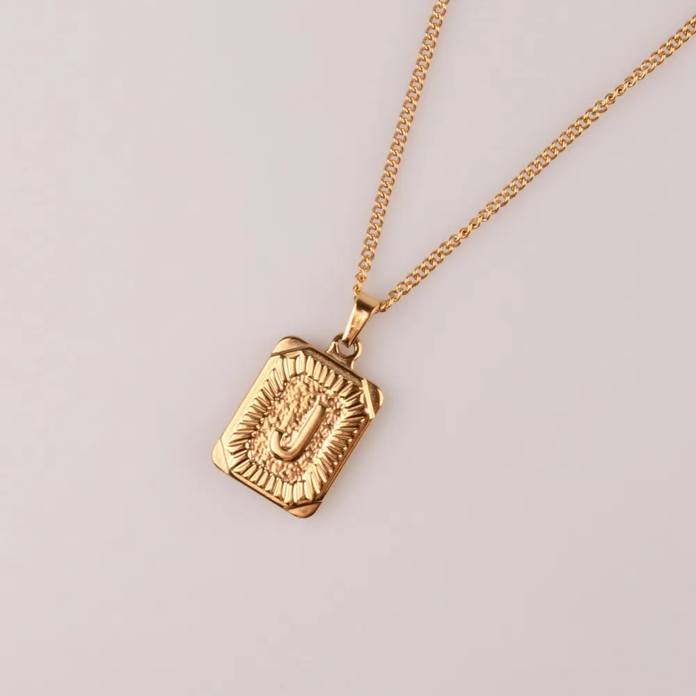 Rainbery A-Z Initial Letter Square Pendant Necklace For Women Stainless Steel Gold Alphabet Heart Charm Chain Choker Jewelry
Rainbery A-Z Initial Letter Square Pendant Necklace For Women Stainless Steel Gold Alphabet Heart Charm Chain Choker Jewelry