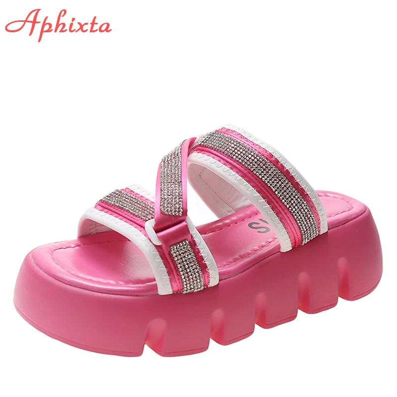 Шлепанцы женские летние на платформе Aphixta, 4 см, с кристаллами, с пряжкой, на массивной подошве
Шлепанцы женские летние на платформе Aphixta, 4 см, с кристаллами, с пряжкой, на массивной подошве