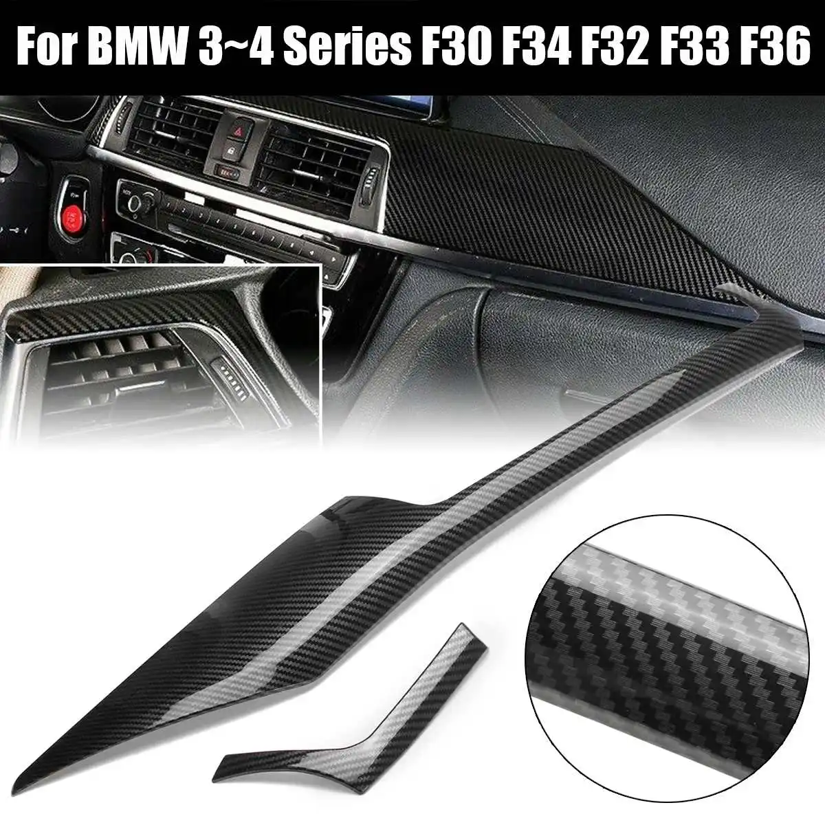2 Pcs/Set Carbon Fiber Style Interior ABS Trim Center Control Panel Trim for BMW 3 4 Series F30 F34 F32 F33 F36 2013-2018
2 Pcs/Set Carbon Fiber Style Interior ABS Trim Center Control Panel Trim for BMW 3 4 Series F30 F34 F32 F33 F36 2013-2018