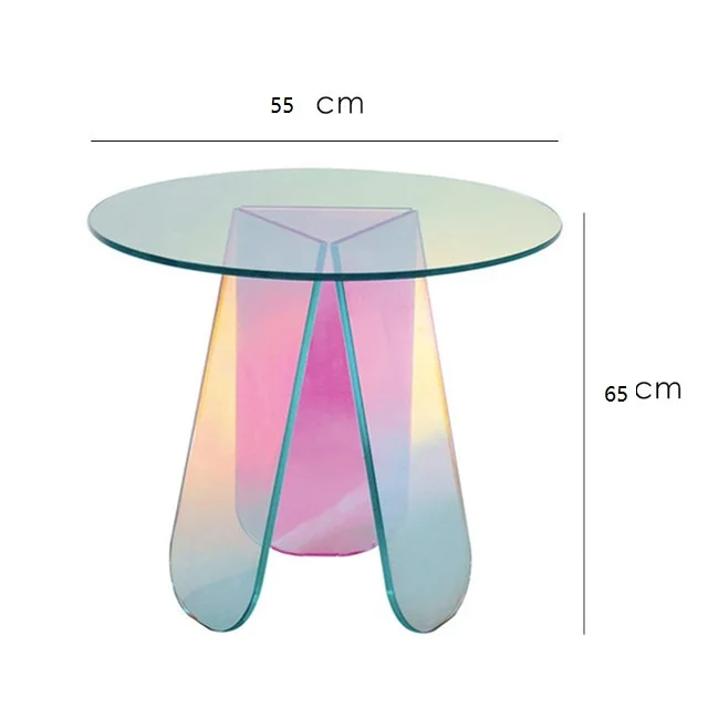 Iridescent Acrylic Side Table Display Designer Round Colorful Rainbow Clear Acrylic Iridescent Art Piece Coffee Table
Iridescent Acrylic Side Table Display Designer Round Colorful Rainbow Clear Acrylic Iridescent Art Piece Coffee Table