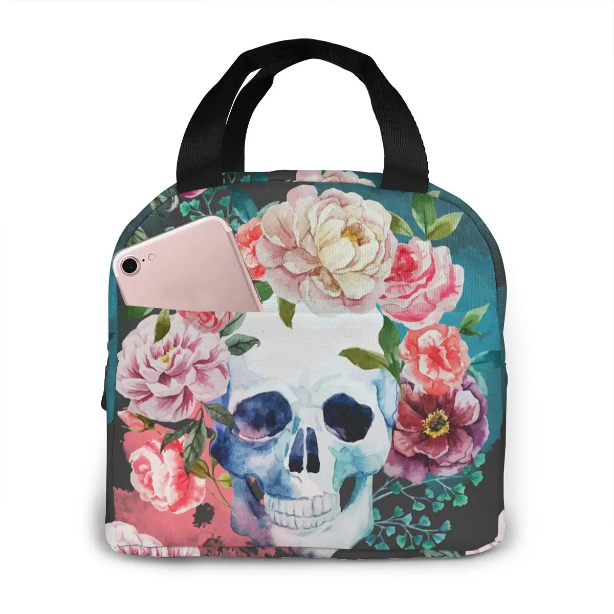 Watercolor Skull And Rose Cooler Lunch Box Portable Insulated Lunch Bag Thermal Food Picnic Lunch Bags
Watercolor Skull And Rose Cooler Lunch Box Portable Insulated Lunch Bag Thermal Food Picnic Lunch Bags