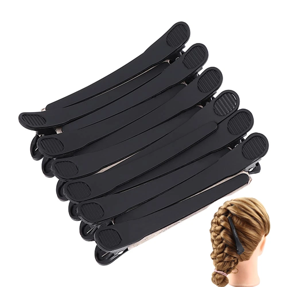12 шт. Профессиональные черные матовые зажимы для парикмахерского салона Зажимы Когти заколки для волос стильный головной убор аксессуары 
12 шт. Профессиональные черные матовые зажимы для парикмахерского салона Зажимы Когти заколки для волос стильный головной убор аксессуары
