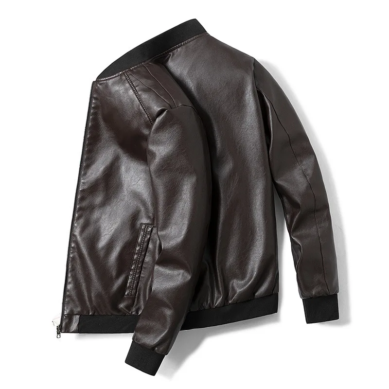 Fashion Mens Leather Jacket Autumn Winter Stand Collar Slim Faux Leather Coat Male Casual PU Brown Oversized Motorcycle Jacket
Fashion Mens Leather Jacket Autumn Winter Stand Collar Slim Faux Leather Coat Male Casual PU Brown Oversized Motorcycle Jacket