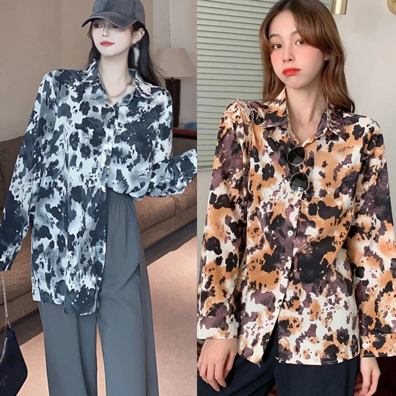 Autumn New Style Tie-dye Loose Mid-length Blouse Women Harajuku Ink Painting Long-sleeved Blouse
Autumn New Style Tie-dye Loose Mid-length Blouse Women Harajuku Ink Painting Long-sleeved Blouse