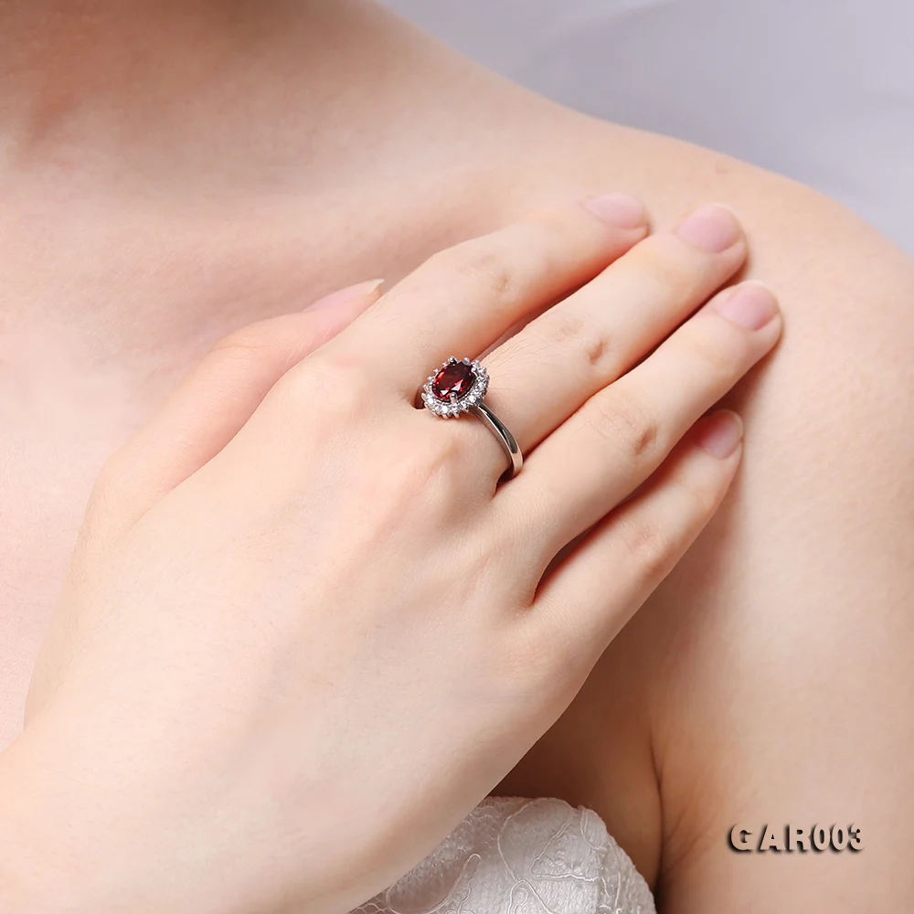 JYX Beautiful Garnet 925 Silver Ring Oval Faceted Adjustable Ring Elegant Jewelry for Women Everyday Holiday Gift
JYX Beautiful Garnet 925 Silver Ring Oval Faceted Adjustable Ring Elegant Jewelry for Women Everyday Holiday Gift