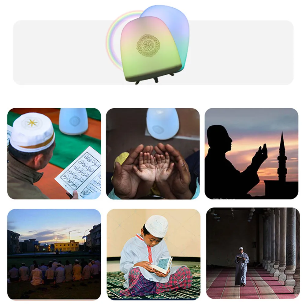 Quran Music Lamp Wireless Bluetooth Speaker Muslim Koran Reciter TF MP3 Player Touch Remote Control Colorful LED Night Light 
Quran Music Lamp Wireless Bluetooth Speaker Muslim Koran Reciter TF MP3 Player Touch Remote Control Colorful LED Night Light