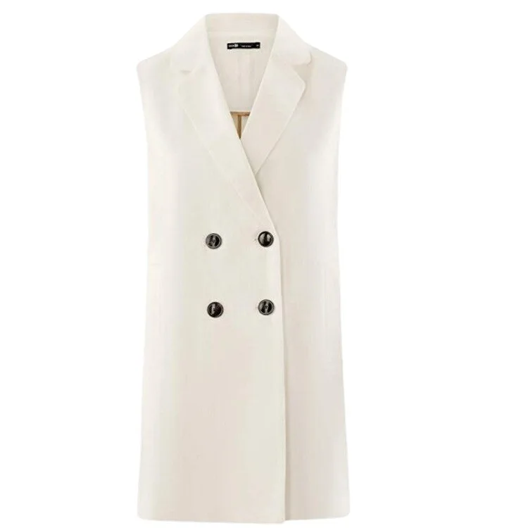 Women's Vest Lapel Double-Breasted Vest Jacket Solid Color Women's Vest Long Slim-Fit Women's Casual Vest Clothing 2021
Women's Vest Lapel Double-Breasted Vest Jacket Solid Color Women's Vest Long Slim-Fit Women's Casual Vest Clothing 2021