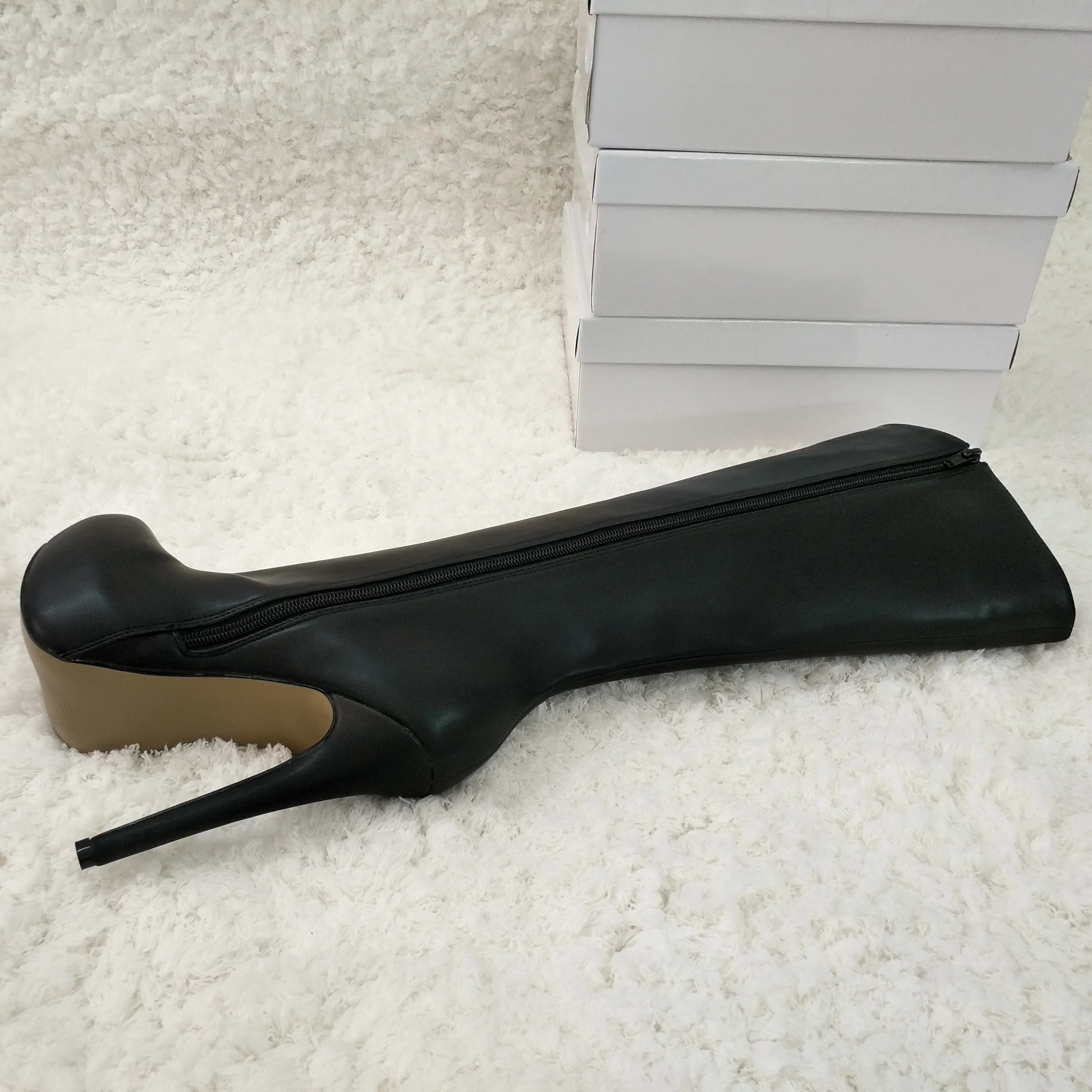 Women Stiletto High Heel Knee-High Boots Round Toe Black PU Platform Fashion Evening Party Ball Lady Office Long Boots 3463BT-b
Women Stiletto High Heel Knee-High Boots Round Toe Black PU Platform Fashion Evening Party Ball Lady Office Long Boots 3463BT-b