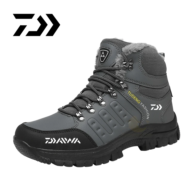 Daiwa Fishing Shoes Autumn Winter New Outdoor Plus Velvet Men's Shoes Large Size Warm Anti-skid Hiking Sports High-top Shoes
Daiwa Fishing Shoes Autumn Winter New Outdoor Plus Velvet Men's Shoes Large Size Warm Anti-skid Hiking Sports High-top Shoes