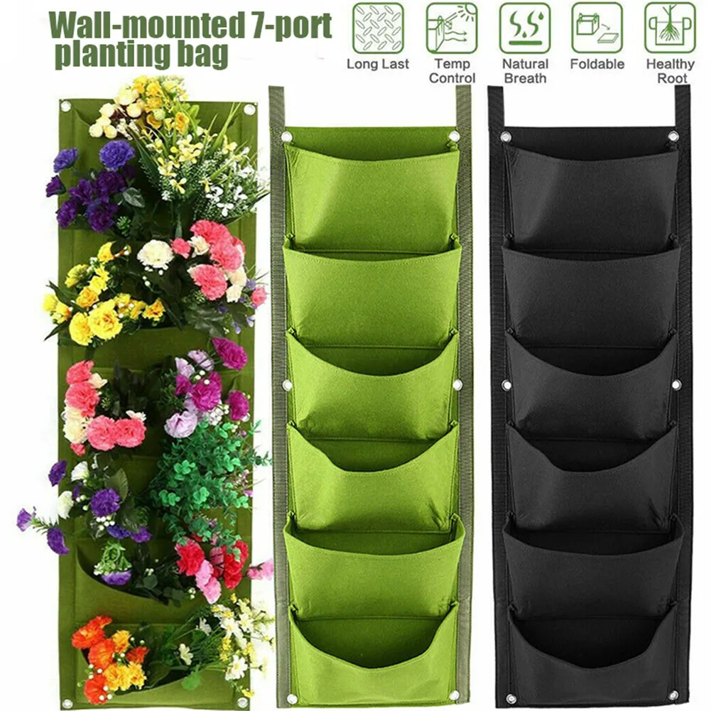 7 Pocket Vertical Growing Planting Bag Wall Hanging Pocket Pot Garden Planter Planting Bag J8
7 Pocket Vertical Growing Planting Bag Wall Hanging Pocket Pot Garden Planter Planting Bag J8