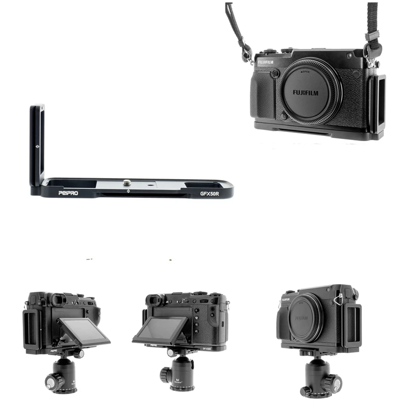 PEIPRO GFX50R Aluminum Quick Release Plate L-plate Bracket Hand Grip for Fujifilm GFX50R GFX50R Lplate Camera Quick Release
PEIPRO GFX50R Aluminum Quick Release Plate L-plate Bracket Hand Grip for Fujifilm GFX50R GFX50R Lplate Camera Quick Release
