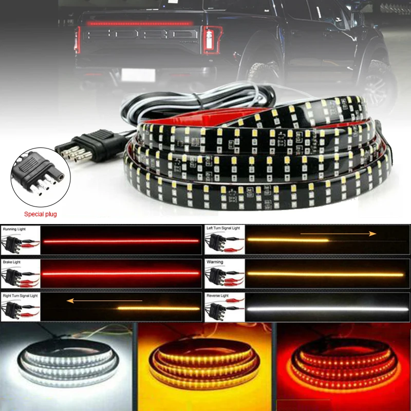60"3 Row 432LED 12V Car Truck Tailgate Light Bar Strip Reverse Brake Signal Tail Lamp Signal/Rear Strip Light Lamp 
60"3 Row 432LED 12V Car Truck Tailgate Light Bar Strip Reverse Brake Signal Tail Lamp Signal/Rear Strip Light Lamp