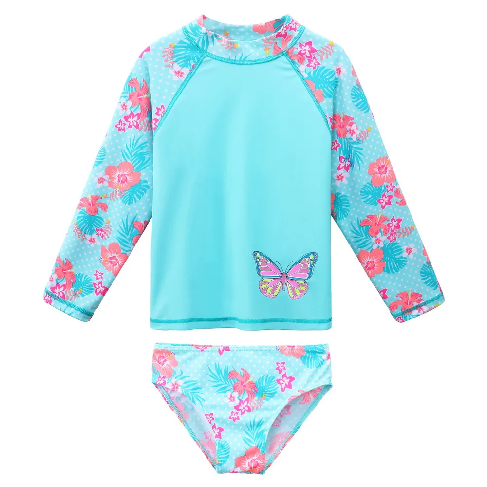 BAOHULU Girls Long Sleeves Swimwear Two Pieces Flower Butterfly Rash Guards for Kids UV Protection Swimming Clothes for Children
BAOHULU Girls Long Sleeves Swimwear Two Pieces Flower Butterfly Rash Guards for Kids UV Protection Swimming Clothes for Children