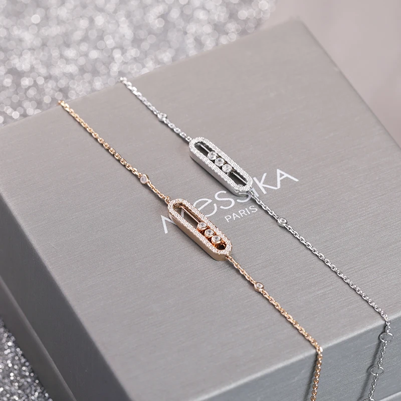 Senior sense cretsiz karg sliding card bracelet female 18K three diamonds beating 925 sterling silver bracelet gift for girlfri
Senior sense cretsiz karg sliding card bracelet female 18K three diamonds beating 925 sterling silver bracelet gift for girlfri