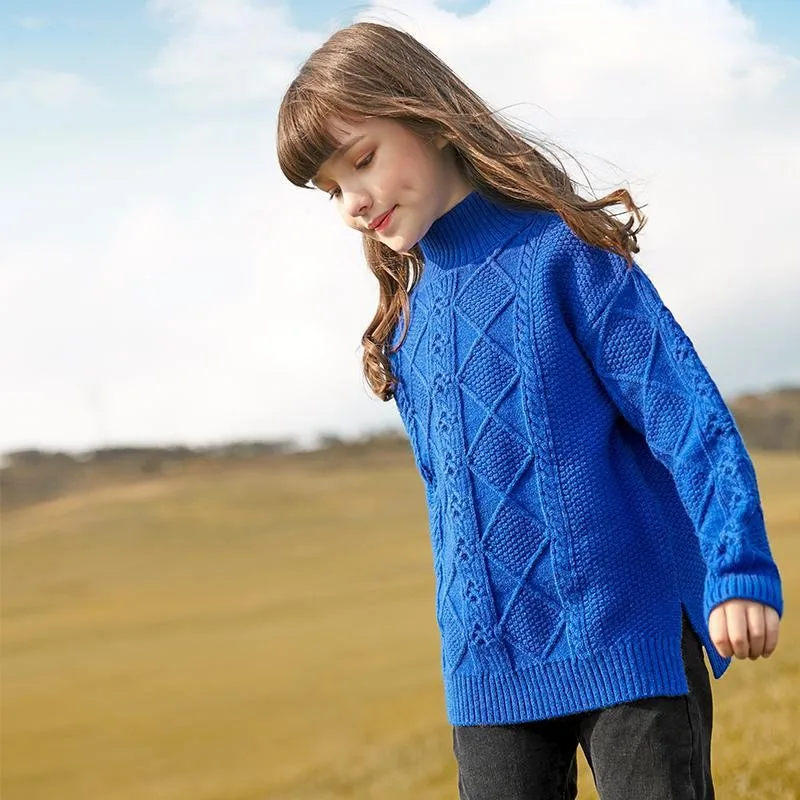 Autumn Winter Children Knitted Sweater Teenager Girls Turtleneck Long Sleeve Pullovers Casual Warm Knit Tops Kids Knitwear
Autumn Winter Children Knitted Sweater Teenager Girls Turtleneck Long Sleeve Pullovers Casual Warm Knit Tops Kids Knitwear