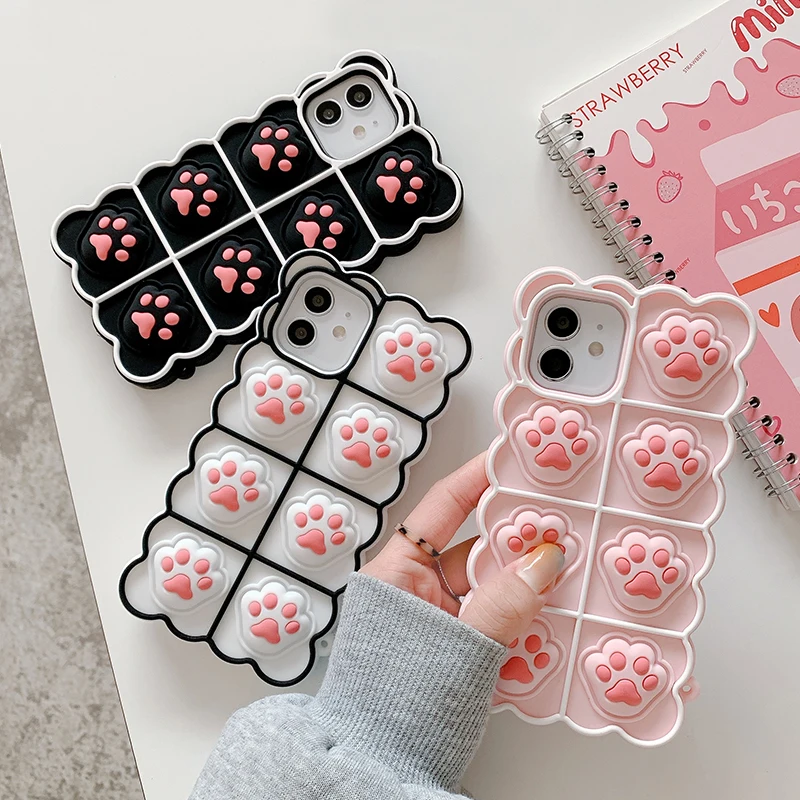 Cartoon Cute cat's paw silicone Phone case For 12 Mini 11 Pro Max XR X XS MAX 6 7 8 plus SE20 Antistress Sensory Game Soft Cover
Cartoon Cute cat's paw silicone Phone case For 12 Mini 11 Pro Max XR X XS MAX 6 7 8 plus SE20 Antistress Sensory Game Soft Cover