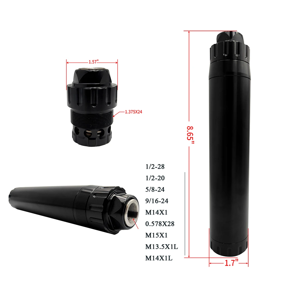 1.7''x8.65''L Solvent Trap Fuel Filter 1-3/16x24 +9 Size Adapter Stainless Steel Booster Liberty Centurion assembly
1.7''x8.65''L Solvent Trap Fuel Filter 1-3/16x24 +9 Size Adapter Stainless Steel Booster Liberty Centurion assembly