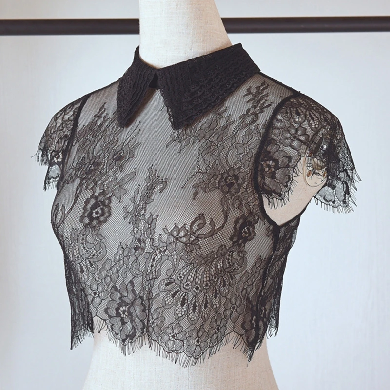 Женская обрезанная ресницей Цветочная кружевная накладная блузка с ложным воротником рукава-крылышки прозрачный отворот Съемная половинн...
Женская обрезанная ресницей Цветочная кружевная накладная блузка с ложным воротником рукава-крылышки прозрачный отворот Съемная половинн...