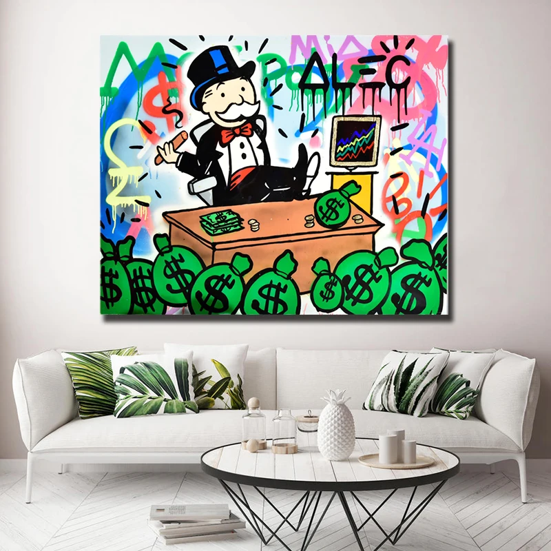 Canvas HD Printed Cartoon Graffiti Poster Money Home Decor Alec Monopoly Painting Wall Art Picture For Living Room Modular Frame
Canvas HD Printed Cartoon Graffiti Poster Money Home Decor Alec Monopoly Painting Wall Art Picture For Living Room Modular Frame