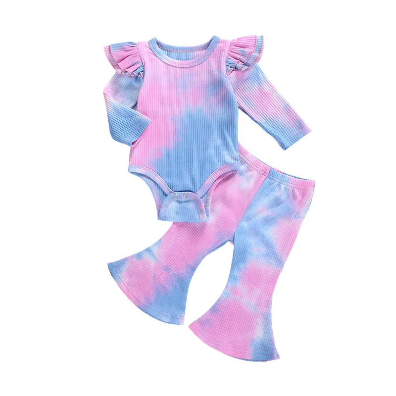 4 Colors Spring Autumn Baby Girls Clothing Sets Toddler Newborn Infant Girl Ribbed Knitted Tie Dye Print Romper+Flare Long Pants
4 Colors Spring Autumn Baby Girls Clothing Sets Toddler Newborn Infant Girl Ribbed Knitted Tie Dye Print Romper+Flare Long Pants