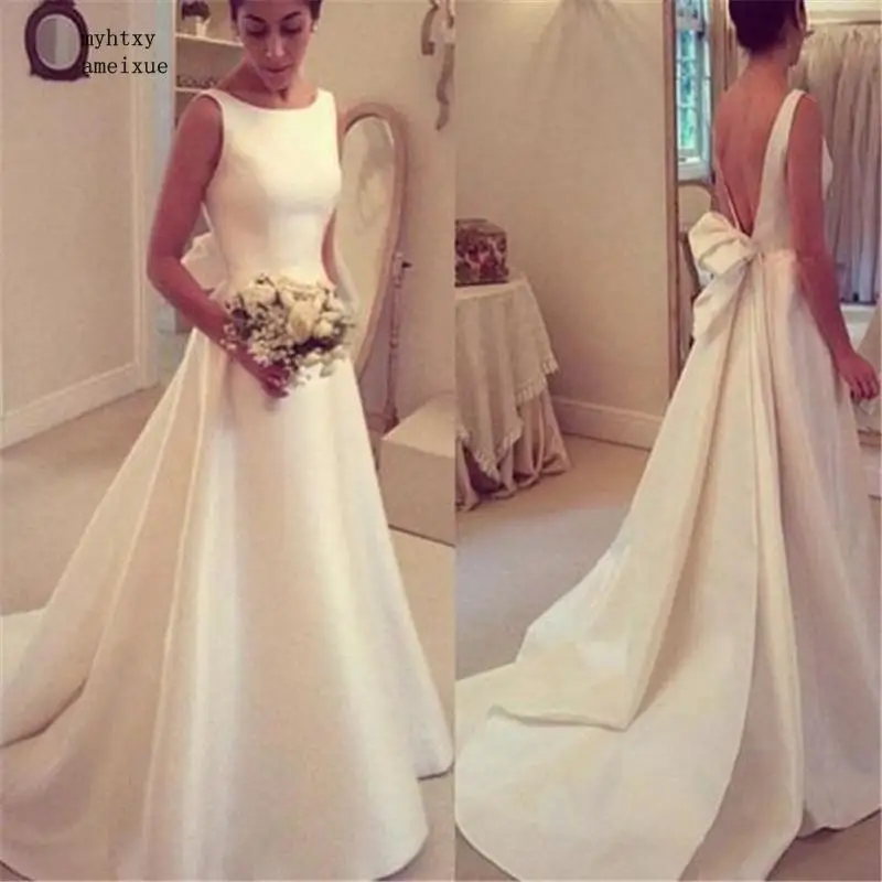 Sexy 2020 Cheap Vestido De Noiva Sleeveless Wedding Dresses Backless Satin Robe De Soiree Bridal Gowns Boho Plus Size Luxury
Sexy 2020 Cheap Vestido De Noiva Sleeveless Wedding Dresses Backless Satin Robe De Soiree Bridal Gowns Boho Plus Size Luxury