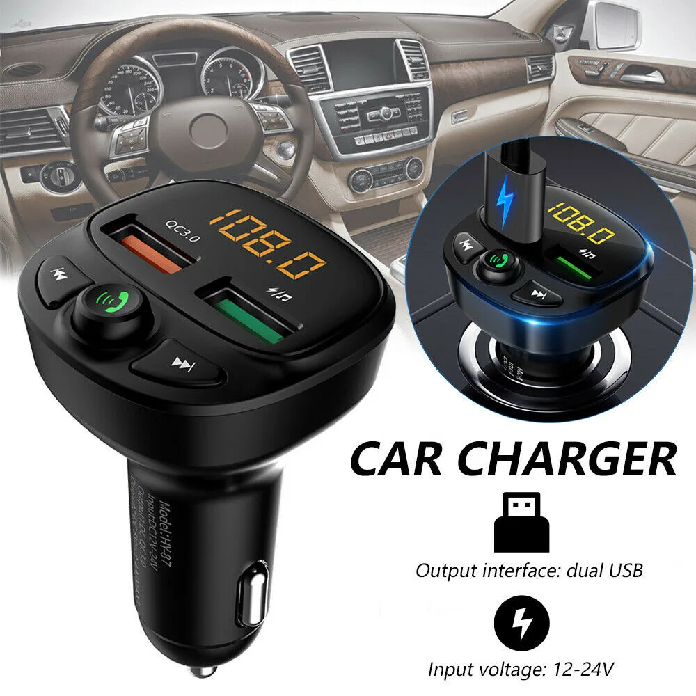 Автомобильный беспроводной Bluetooth-совместимый FM-передатчик MP3-плеер 2 USB Автомобильное быстрое зарядное устройство адаптер Автомобильное за...
Автомобильный беспроводной Bluetooth-совместимый FM-передатчик MP3-плеер 2 USB Автомобильное быстрое зарядное устройство адаптер Автомобильное за...
