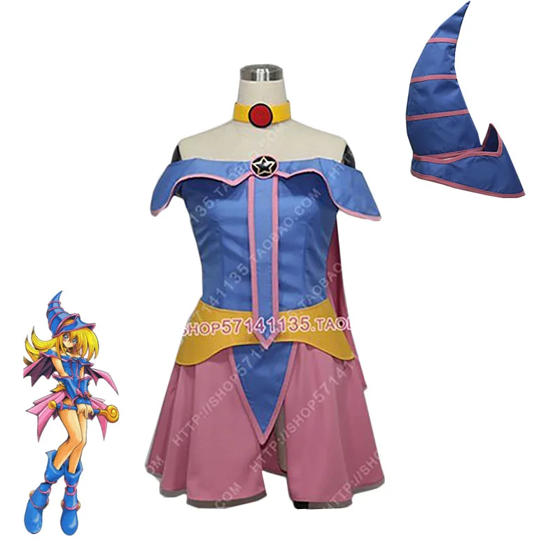 

Anime Dark Magician Girl Yu-Gi-Oh Duel Monsters Cosplay Costume Fancy Witch Outfits Halloween Carnival Uniforms Custom Made