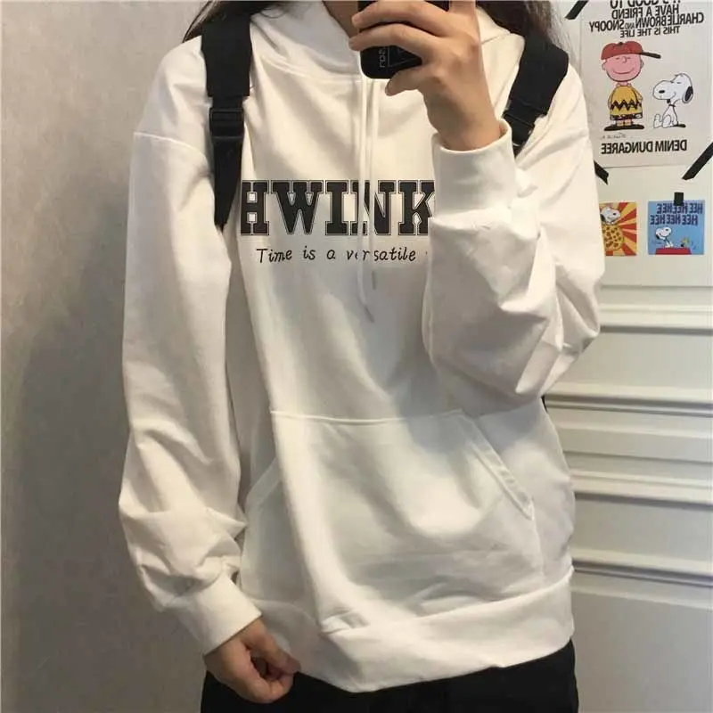 Female clothes Korean fashion top women's hooded letter print sweatshirt Harajuku loose long-sleeved jacket y2k Oversized hoodie
Female clothes Korean fashion top women's hooded letter print sweatshirt Harajuku loose long-sleeved jacket y2k Oversized hoodie