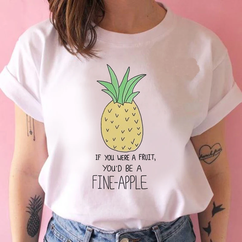 Fruit theme Print Vogue T shirt Women Fashion Tshirt O neck Girl Short Sleeve Harajuku T shirt White Tops Female Tops
Fruit theme Print Vogue T shirt Women Fashion Tshirt O neck Girl Short Sleeve Harajuku T shirt White Tops Female Tops