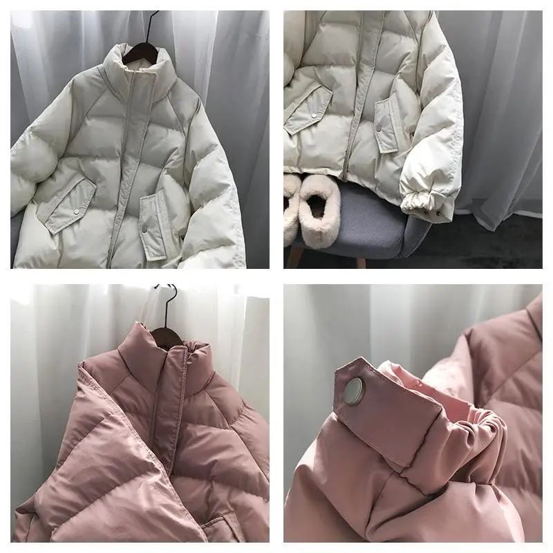 2020 Pink Women's Autumn Winter Down Jacket Women Stand Collar Thick Jackets Female Warm Coat Casual Oversized Outwear
2020 Pink Women's Autumn Winter Down Jacket Women Stand Collar Thick Jackets Female Warm Coat Casual Oversized Outwear