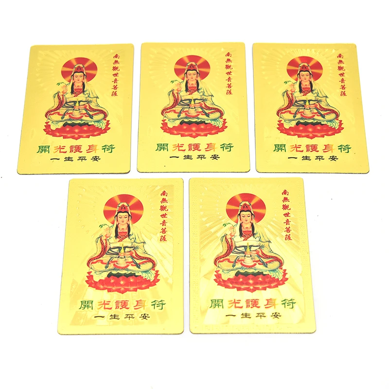 5pcs Opening Guanyin Amulets Card For Business Smooth The Feng Shui Amulet Home Accessories Decor
5pcs Opening Guanyin Amulets Card For Business Smooth The Feng Shui Amulet Home Accessories Decor