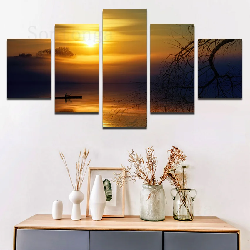Lake Sunset Art Canvas Painting Wall Sticker Poster Light Luxury Decorative Painting Simple Style Modern Life
Lake Sunset Art Canvas Painting Wall Sticker Poster Light Luxury Decorative Painting Simple Style Modern Life
