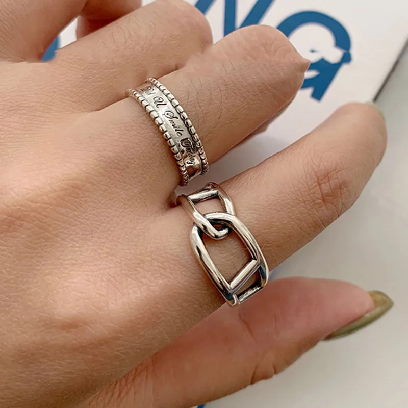 MEYRROYU 925 Sterling Silver Rings Fashion Korean Retro Hollow Woven Rings Ladies Couple Party Fashion Jewelry Gift
MEYRROYU 925 Sterling Silver Rings Fashion Korean Retro Hollow Woven Rings Ladies Couple Party Fashion Jewelry Gift