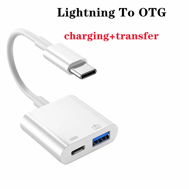 2 in 1 Lightning Male To Otg And Lightning Female Adapter Transfer Photos Between Mobile Phone and Camera For Iphone 11 10 X
2 in 1 Lightning Male To Otg And Lightning Female Adapter Transfer Photos Between Mobile Phone and Camera For Iphone 11 10 X